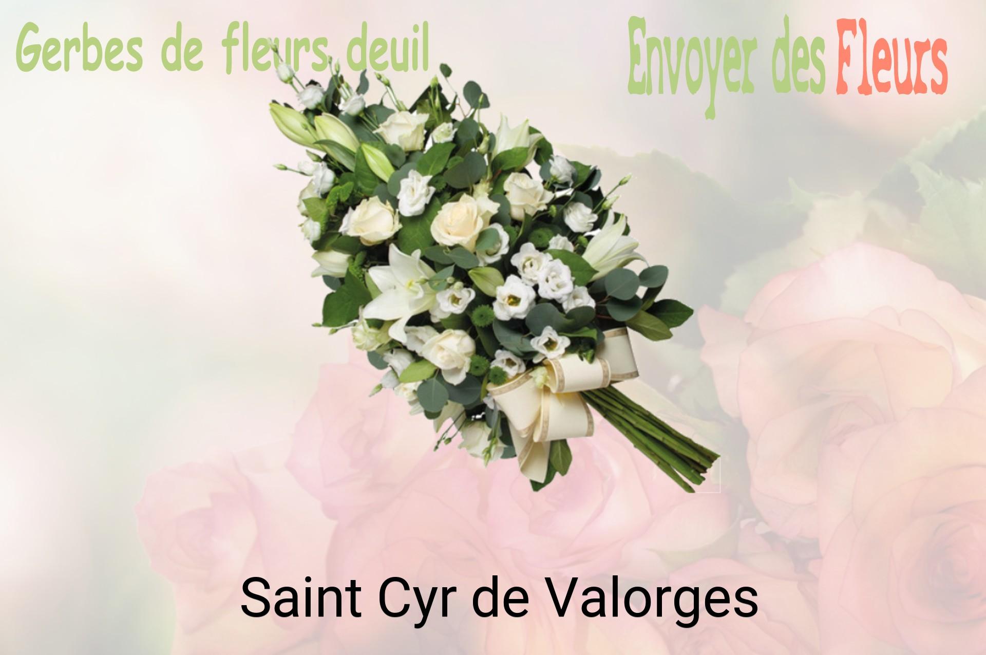 Gerbe de fleurs de deuil livrée à Saint-Cyr-de-Valorges
